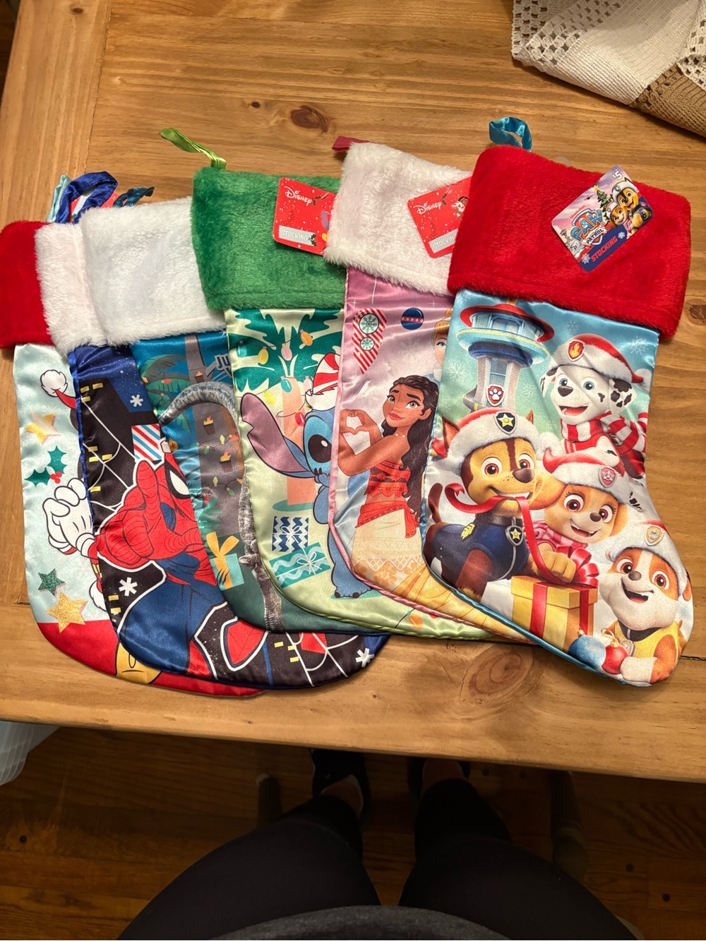 Disney Kids Multi-Color Character Holiday Stocking Set